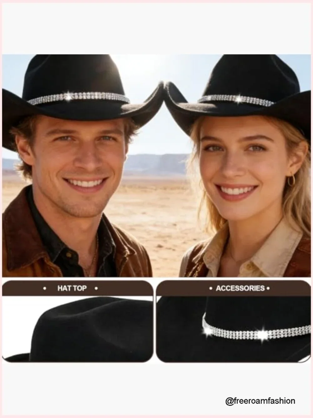 Unisex Felt Western Cowboy Hat - Classic Tejana Style Fedora for Adults